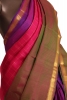 Pure Handloom Zari Checks Kanjeevaram Silk Saree